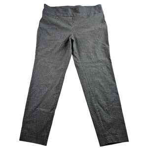 Women's Pants Size 34W Gray Geometric Pattern Straight Leg Stretch Casual